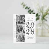 Modernes Joint Abschluss Foto Feiertagskarte (Stehend Vorderseite)