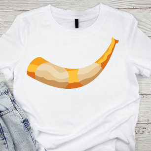 Modernes Jom Kippur-Shofar in Gold und Beige T-Shirt