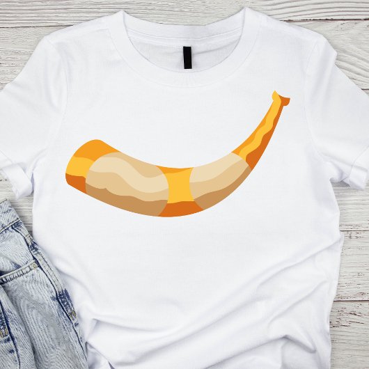 Modernes Jom Kippur-Shofar in Gold und Beige T-Shirt