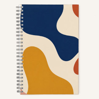 Modernes Journal mit organischen Formen Notizblock