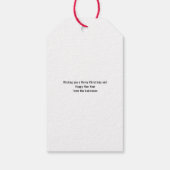 Modernes JOY Weihnachts-Foto Personalisierter Urla Geschenkanhänger (Rückseite)