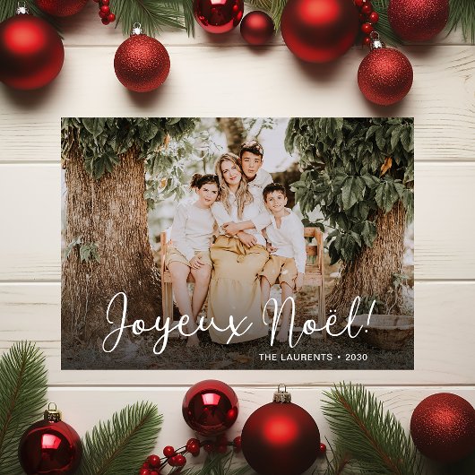 Modernes Joyeux Weihnachten Natale Foto