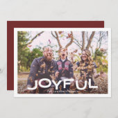 Modernes JOYFUL Foto Weihnachten (Vorne/Hinten)