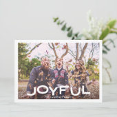 Modernes JOYFUL Foto Weihnachten (Stehend Vorderseite)