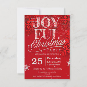 Modernes Joyful Weihnachtsportrait Einladung