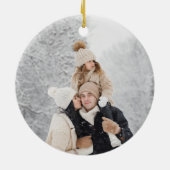 Modernes Joystick mit Snowy Brushstroke-Foto Keramik Ornament (Hinten)