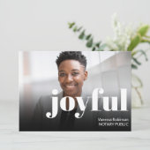 Modernes Joystick - Schwarz-Weiß-Foto Feiertagskarte (Stehend Vorderseite)