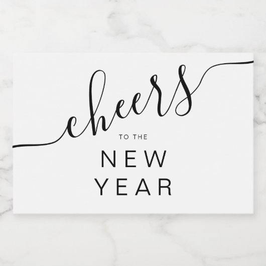 Modernes jubelnes Silvesterfest - Party Schaumweinetikett (Einzelnes Label)