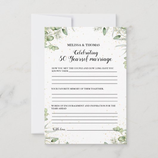 Modernes Jubiläum 50. Hochzeitsfeierspiel Karte (Vorderseite)