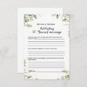 Modernes Jubiläum 50. Hochzeitsfeierspiel Karte (Vorne/Hinten)