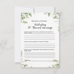 Modernes Jubiläum 50. Hochzeitsfeierspiel Karte