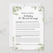 Modernes Jubiläum 50. Hochzeitsfeierspiel Karte (Vorderseite)