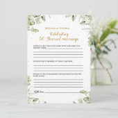 Modernes Jubiläum 50. Hochzeitsfeierspiel Karte (Stehend Vorderseite)