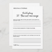 Modernes Jubiläum 50. Hochzeitsfeierspiel Karte (Vorne/Hinten)