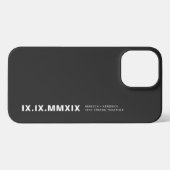 Modernes Jubiläum Datum römische Zahlen übereinsti iPhone Hülle (Rückseite (Horizontal))