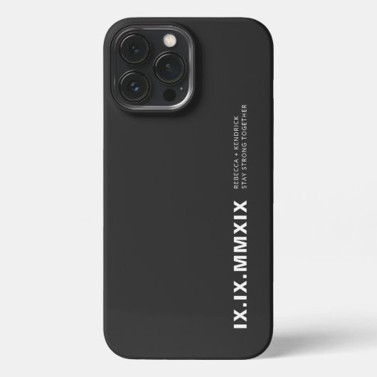 Modernes Jubiläum Datum römische Zahlen übereinsti iPhone Hülle (Rückseite)