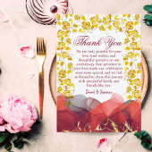 Modernes Jubiläum der Gold & Burgund Dankeskarte