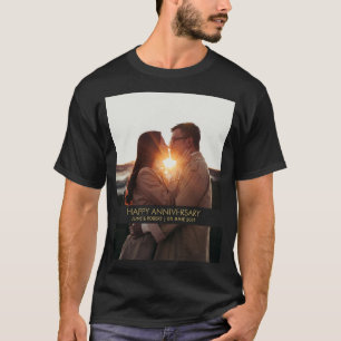 Modernes Jubiläum Foto Liebe T-Shirt