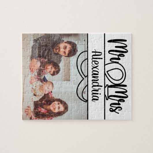 Modernes Jubiläum Foto Mongram Puzzle (Horizontal)