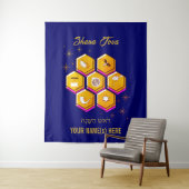 Modernes jüdisches Neujahr SHANA TOVA Wandteppich (Beispiel)