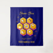 Modernes jüdisches Neujahr SHANA TOVA Wandteppich (Vorderseite)