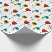 Modernes Jugendstil-Muster Geschenkpapier (Ecke)