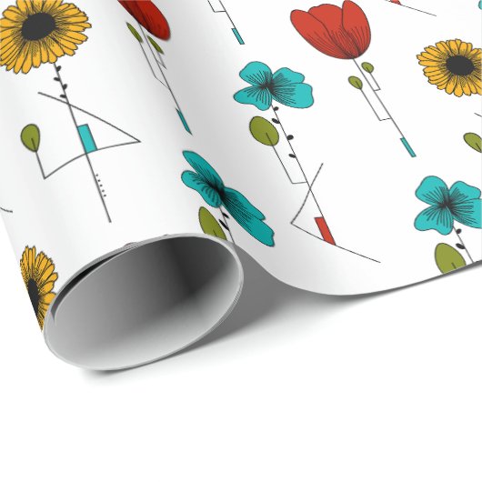 Modernes Jugendstil-Muster Geschenkpapier (Rolleneckpunkt)