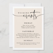 Modernes Junggeselinnen-Abschied Weekend Einladung (Rückseite)