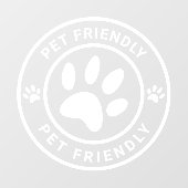 Modernes Kaffee-Café für Haustiere Hunde Willkomme Fensteraufkleber (Blatt)