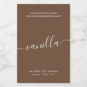 Modernes, kaffeebräunliches Schriftzeichen Lebensmitteletikett (Einzelnes Label)