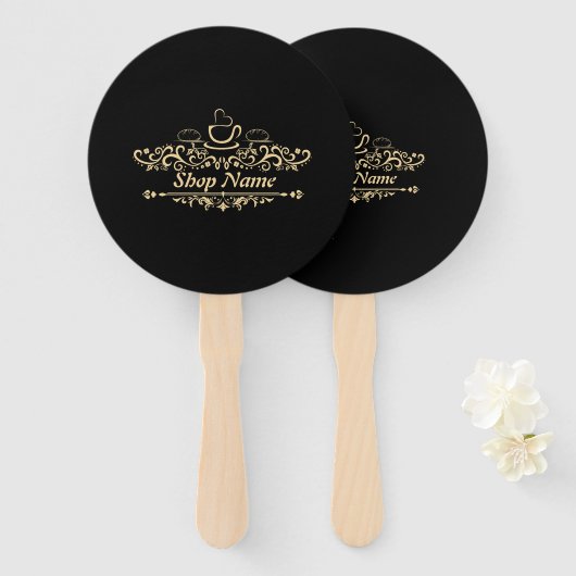 Modernes Kaffeehaus Bakery-Empfang mit eigenem Log Fächer (Vorne und Hinten)