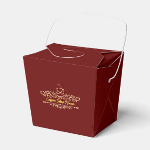 Modernes Kaffeehaus Bakery-Empfang mit eigenem Log Geschenkschachtel