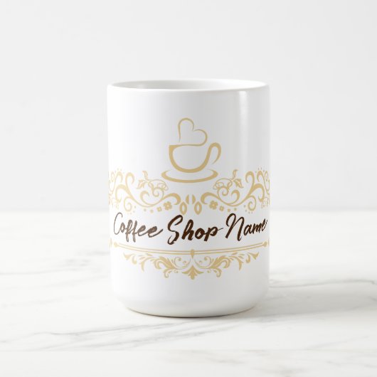 Modernes Kaffeehaus Bakery-Empfang mit eigenem Log Kaffeetasse (Mittel)