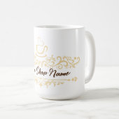 Modernes Kaffeehaus Bakery-Empfang mit eigenem Log Kaffeetasse (VorderseiteRechts)