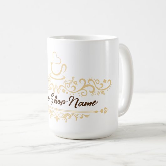 Modernes Kaffeehaus Bakery-Empfang mit eigenem Log Kaffeetasse (VorderseiteRechts)