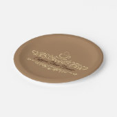 Modernes Kaffeehaus Bakery-Empfang mit eigenem Log Pappteller (Schrägansicht)