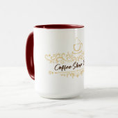 Modernes Kaffeehaus Bakery-Empfang mit eigenem Log Tasse (Vorderseite Links)