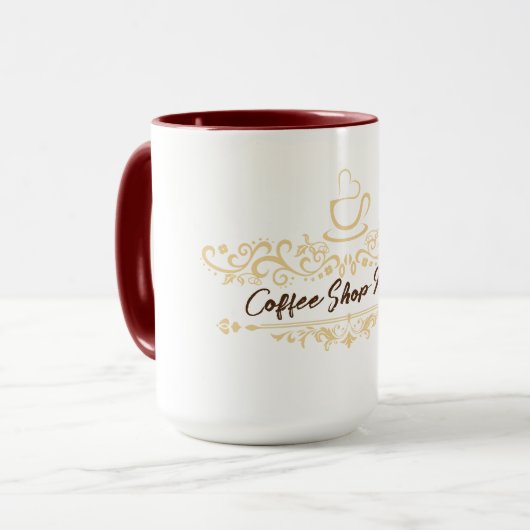 Modernes Kaffeehaus Bakery-Empfang mit eigenem Log Tasse (Vorderseite Links)