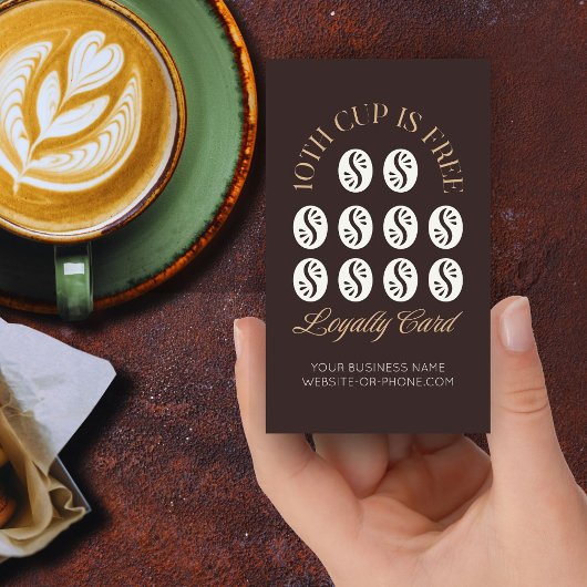 Modernes Kaffeehaus mit Gerettet Loyalität Visitenkarte