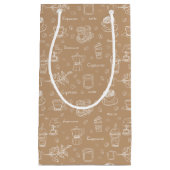 Modernes Kaffeemuster Persönlich/geschäftlich brau Kleine Geschenktüte (Vorderseite)