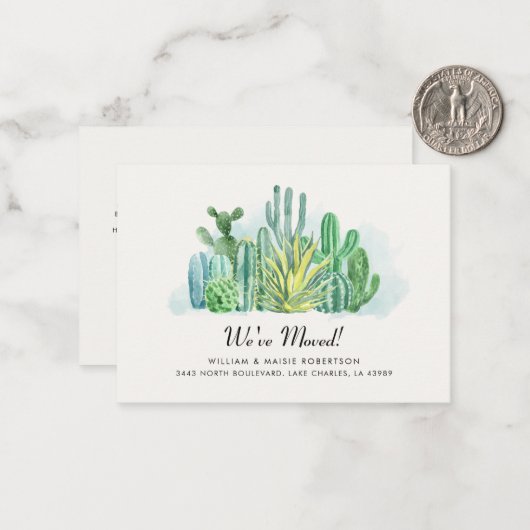 Modernes Kakteen - Wir haben die Ankündigung einer (Vorderseite/Rückseite Beispiel)