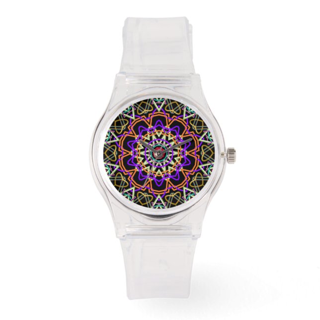 Modernes Kaleidoskop Armbanduhr (Vorderseite)