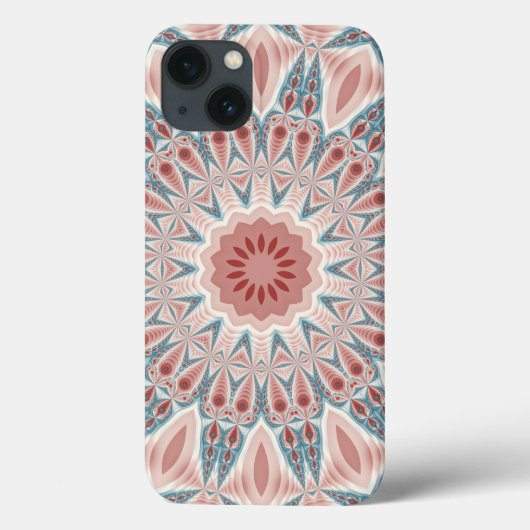 Modernes Kaleidoskop Mandala Fraktal Kunst Case-Mate iPhone Hülle (Rückseite)