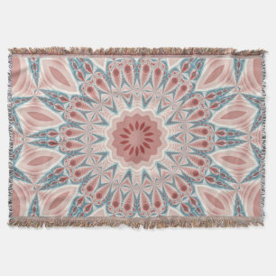 Modernes Kaleidoskop Mandala Fraktal Kunst Decke