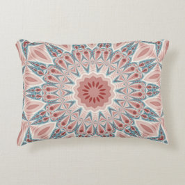 Modernes Kaleidoskop Mandala Fraktal Kunst Dekokissen