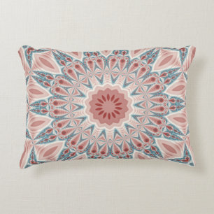 Modernes Kaleidoskop Mandala Fraktal Kunst Dekokissen