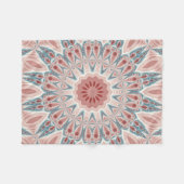 Modernes Kaleidoskop Mandala Fraktal Kunst Fleecedecke (Vorderseite (Horizontal))