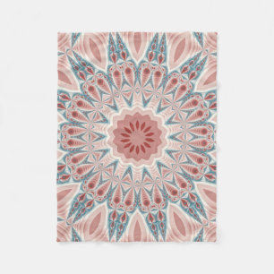 Modernes Kaleidoskop Mandala Fraktal Kunst Fleecedecke