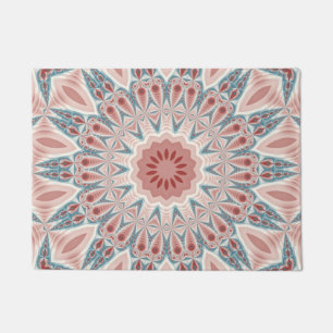 Modernes Kaleidoskop Mandala Fraktal Kunst Fußmatte
