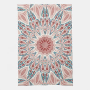 Modernes Kaleidoskop Mandala Fraktal Kunst Geschirrtuch